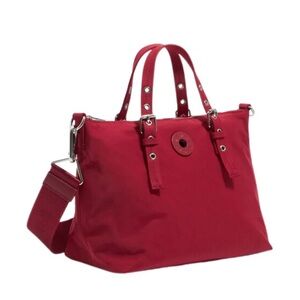 Bimba Y Lola Medium Red Nylon Shopper Tote